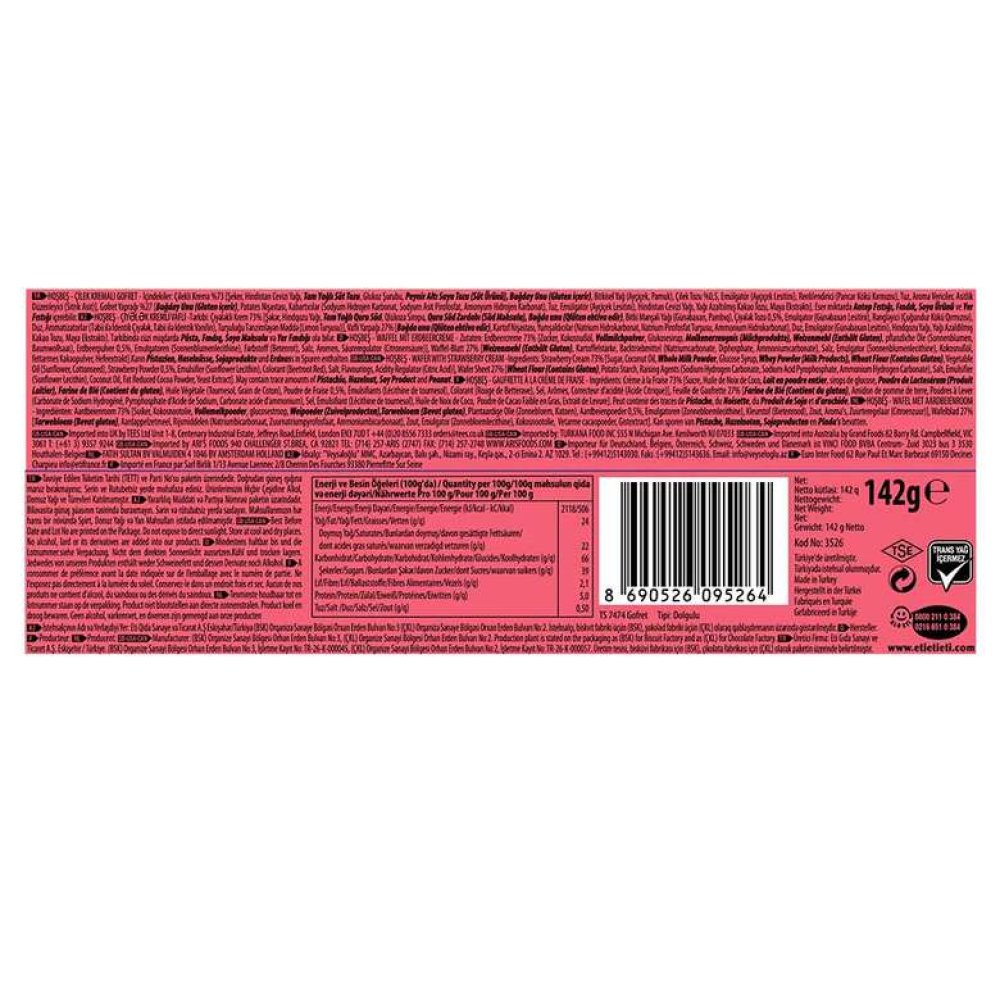 Eti Hoşbeş Gofret Çilekli 142 G