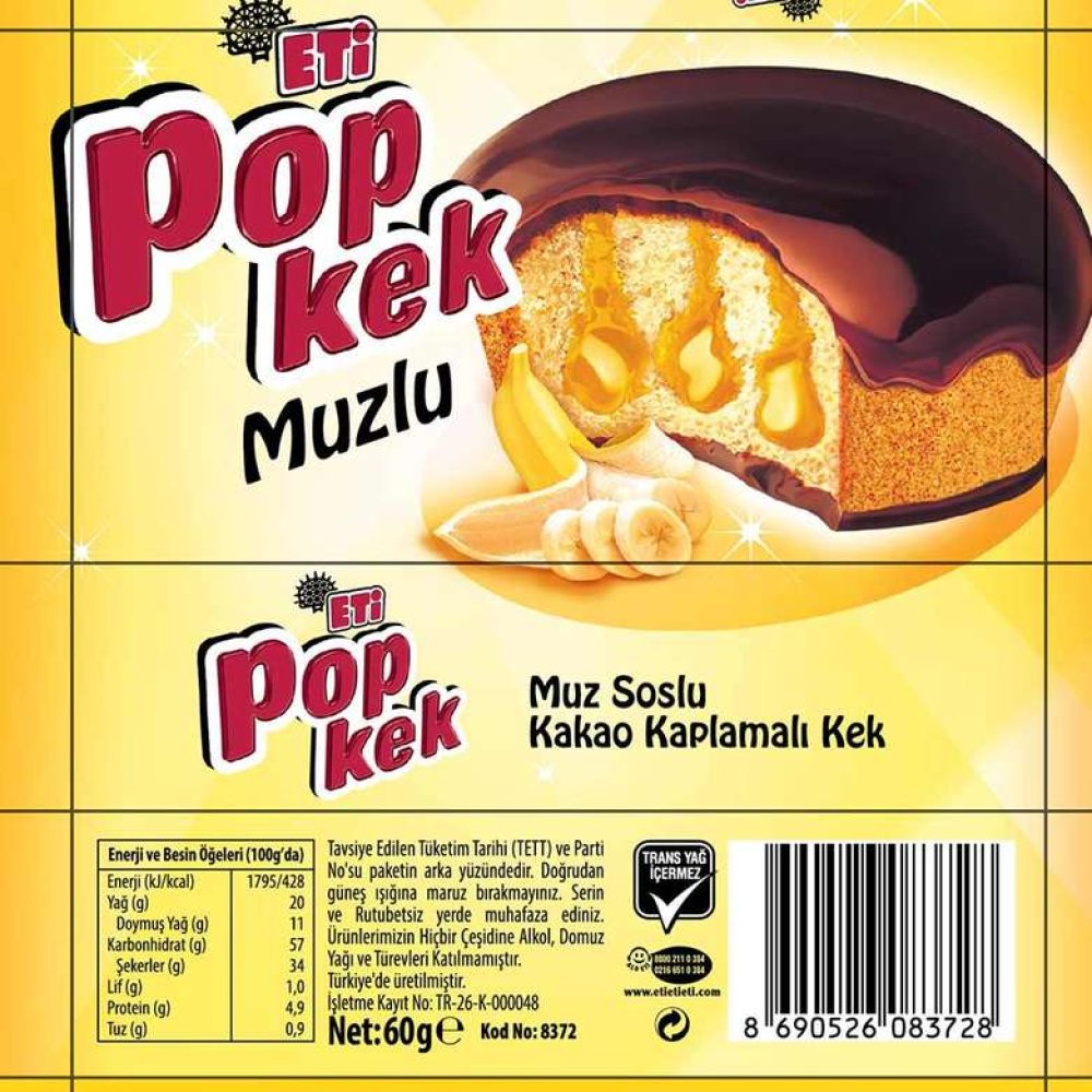 Eti Popkek Kek Muzlu 60 G