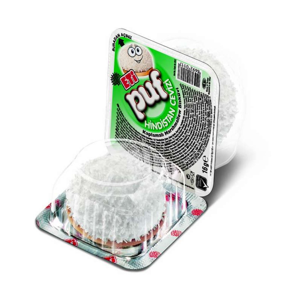Eti Puf Bisküvi Hindistan Cevizli Marshmallow 16 G
