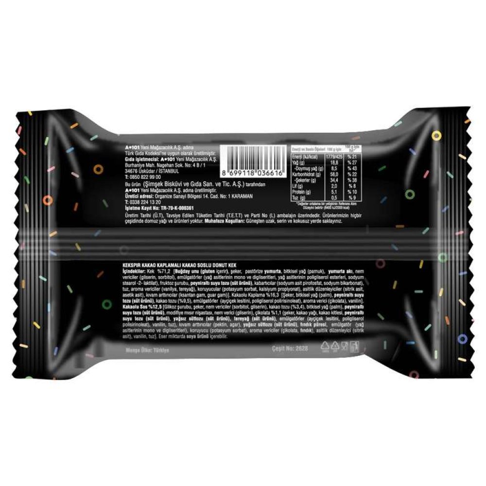 Kekspır Kek Kakao Soslu Donut 40g