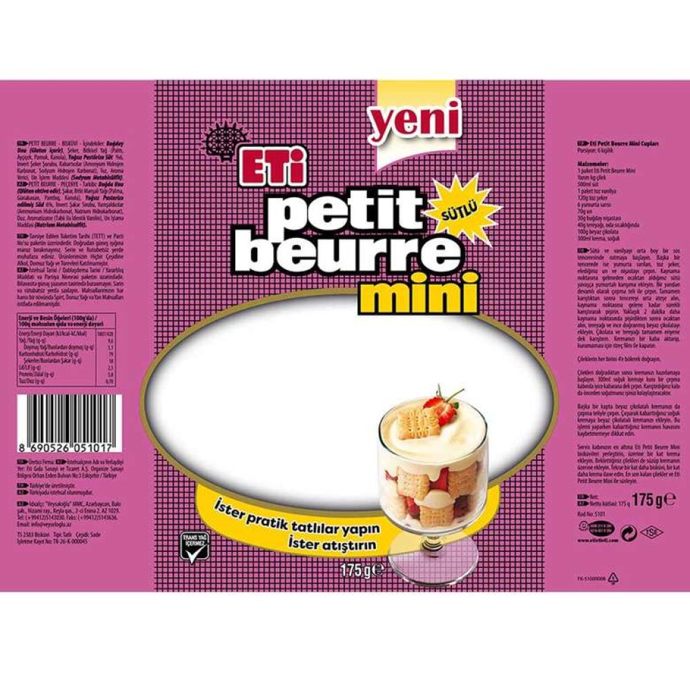 Petibör Bisküvi Mini 175 Gr