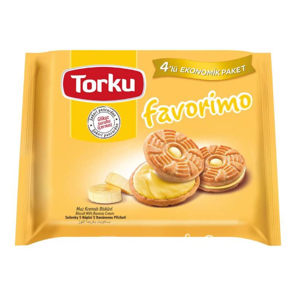 Torku Favorimo Muz Kremalı Bisküvi 4x76 G