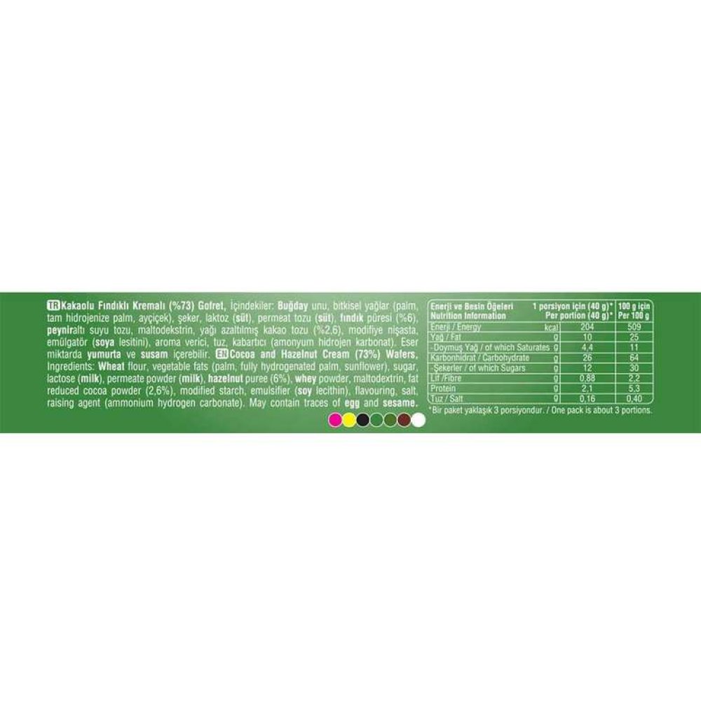 Ülker 9 Kat Gofret Fındık Kremalı 114 G