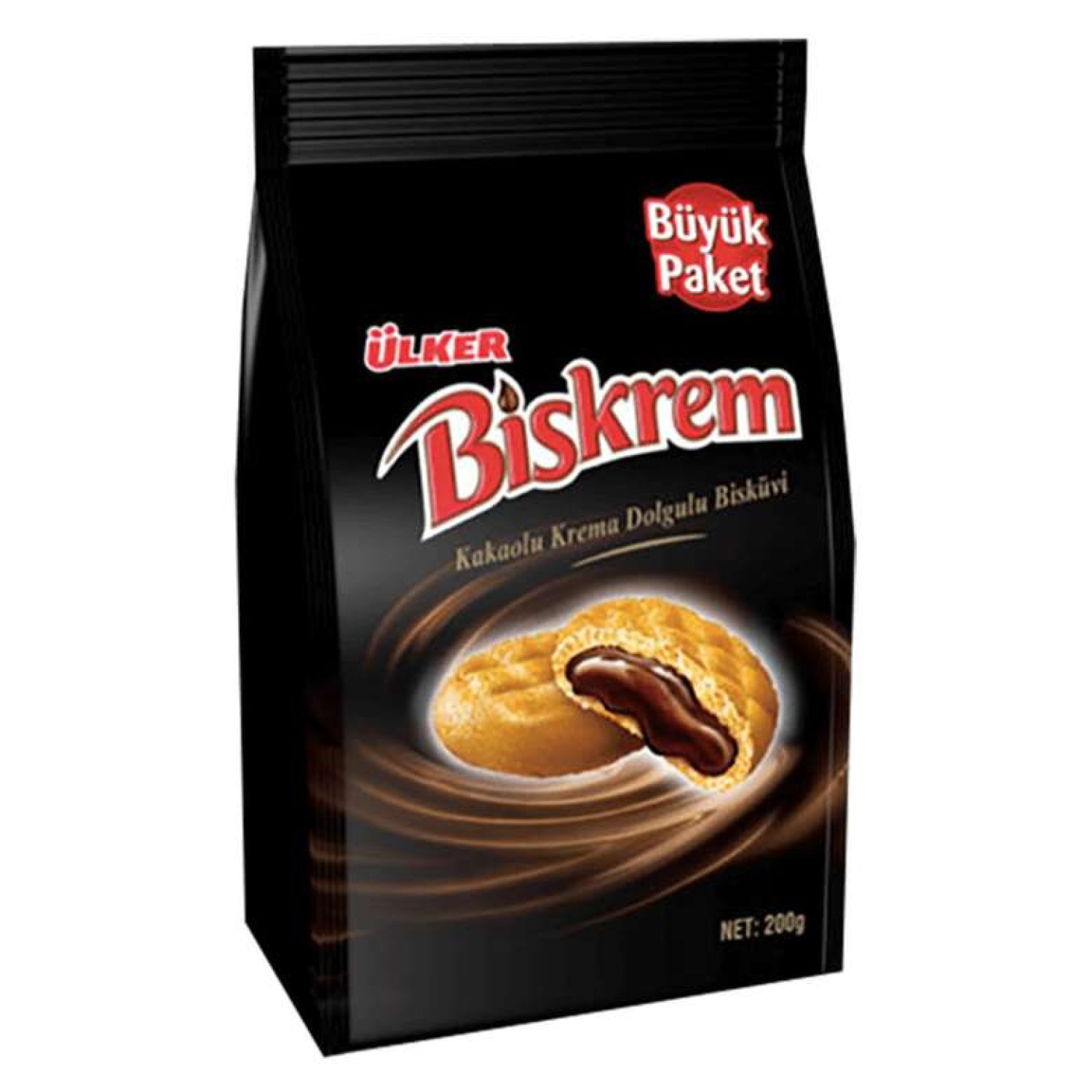 Ülker Biskrem Bisküvi Çikolata Dolgulu 200 G