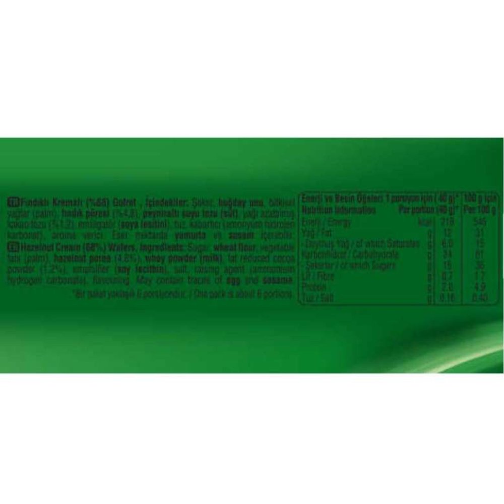 Ülker Gofret Fındık Kremalı 220 G