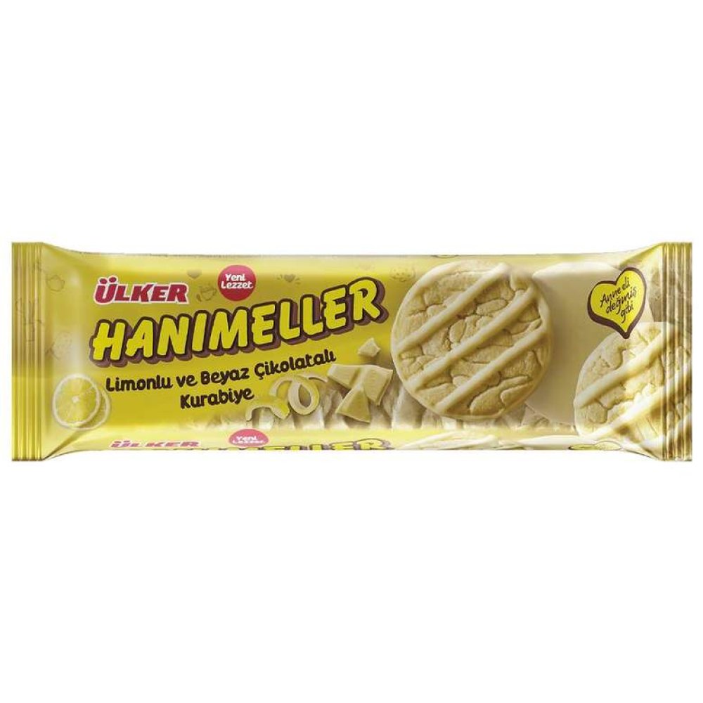 Ülker Hanımeller Limonlu ve Beyaz Çikolatalı Kurabiye 138 G
