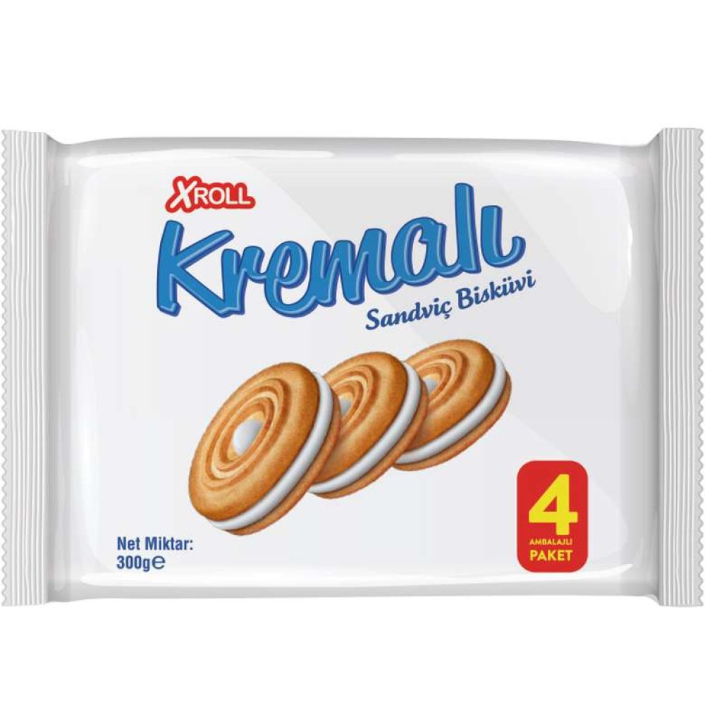 Xroll Bisküvi Kremalı 4x75 g