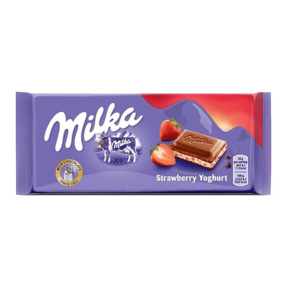 Milka Çilekli Yoğurtlu Dolgulu Çikolata  100 G