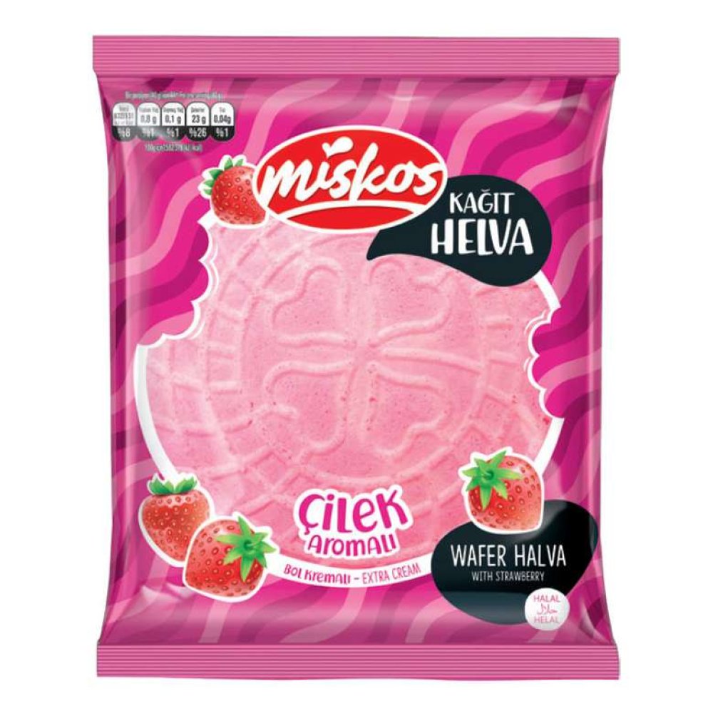 Miskos Gofret Çilekli Kağıt Helva 40 G