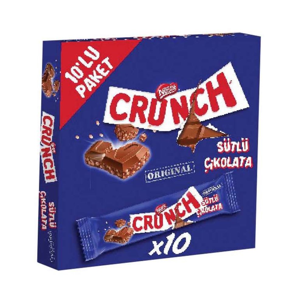 Nestle Crunch Pirinç Patlaklı Sütlü Çikolata 10x31,5 G