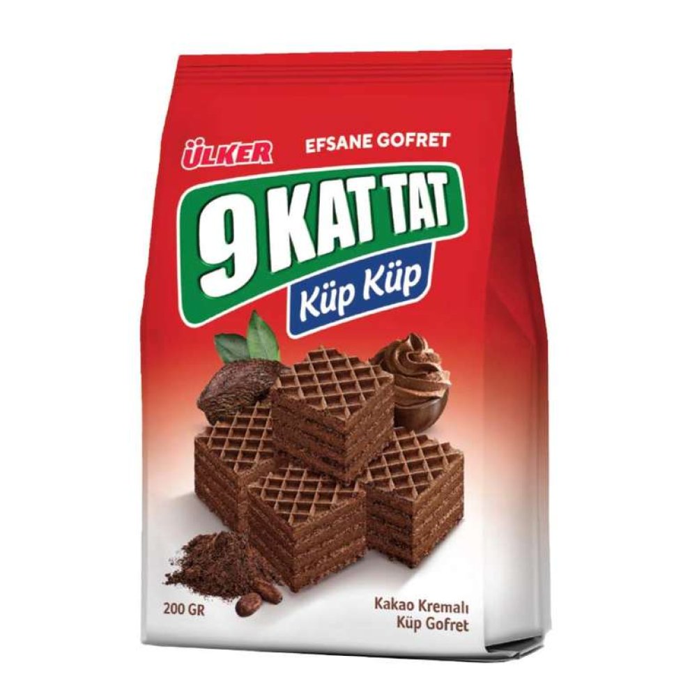 Ülker 9 Kat Gofret Küp Kakaolu 200 G