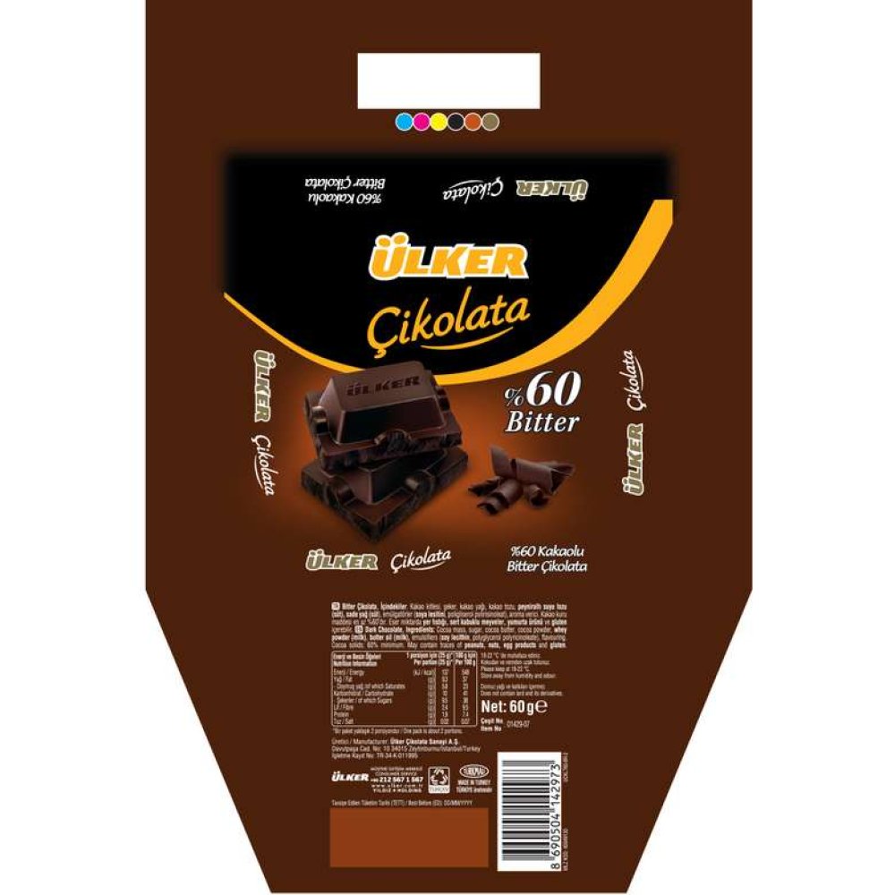 Ülker Çikolata %60 Bitter 60 G