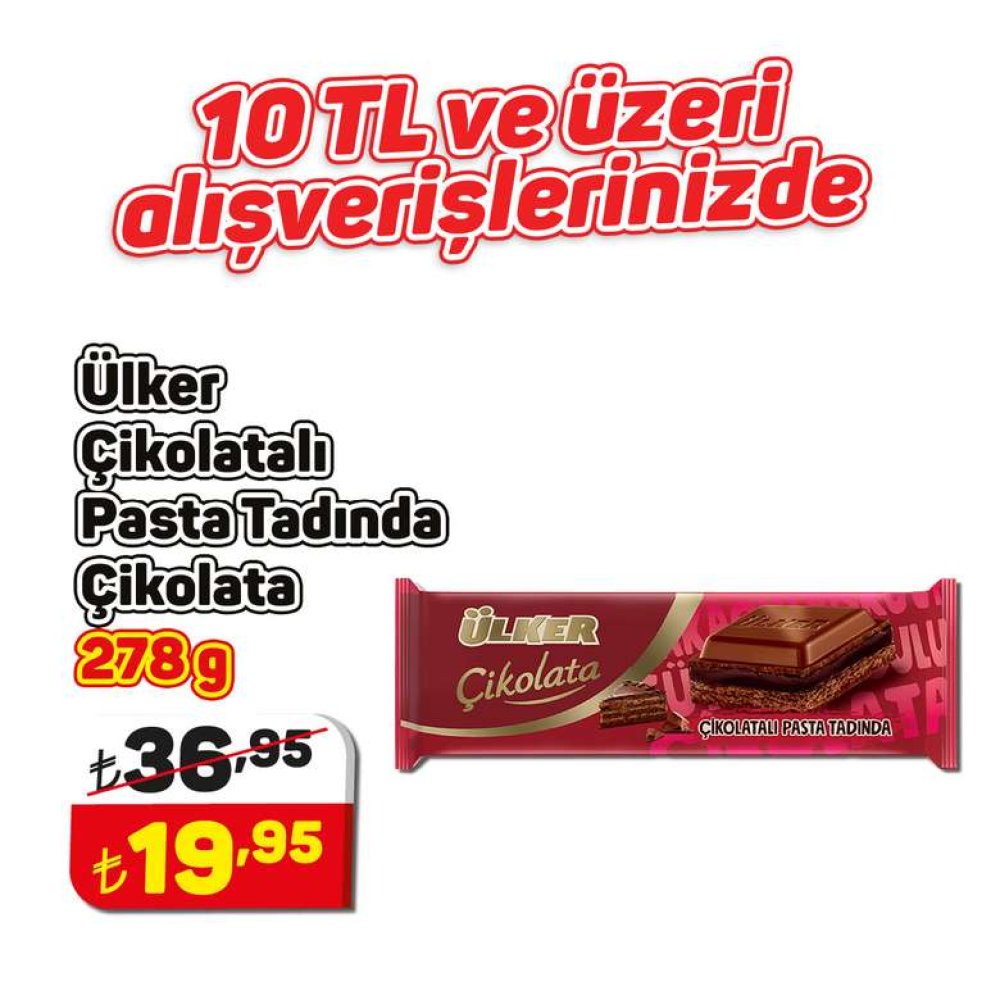 Ülker Çikolatalı Pasta Tadında Çikolata 278 G