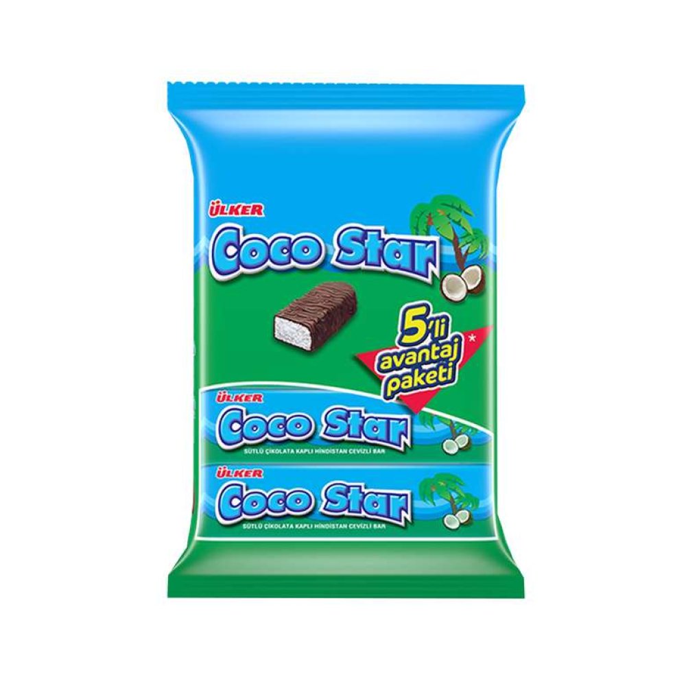 Ülker Cocostar Hindistan Cevizli Bar Çikolata 5X25 G