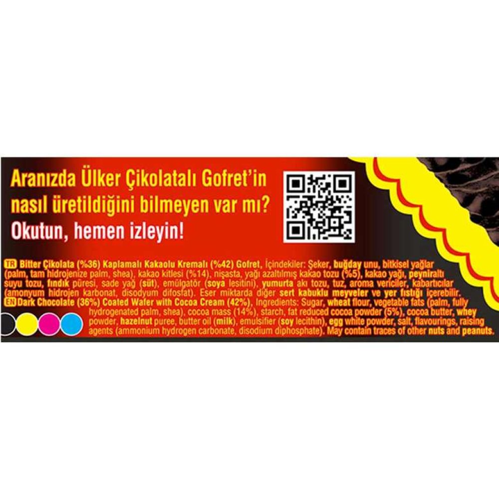 Ülker Gofret Bitter Çikolatalı 36 G