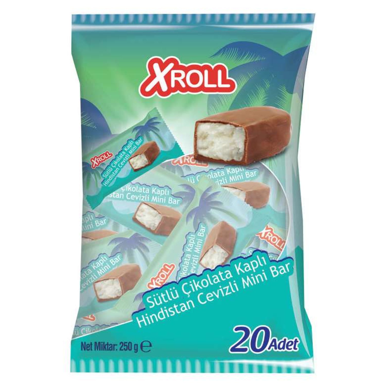 Xroll Çikolatalı Hindistan Cevizli Bar Poşet 250 G