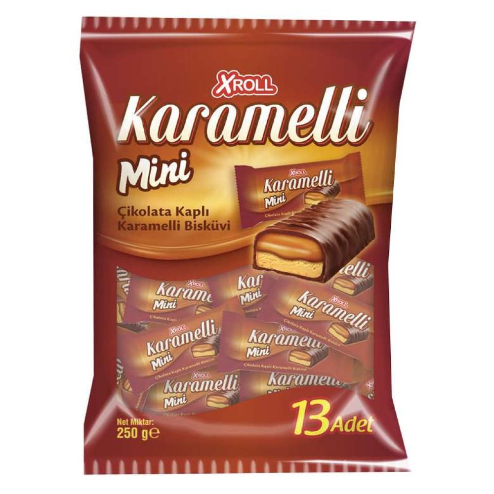 Xroll Çikolatalı Karamelli Bar Poşet 250 G