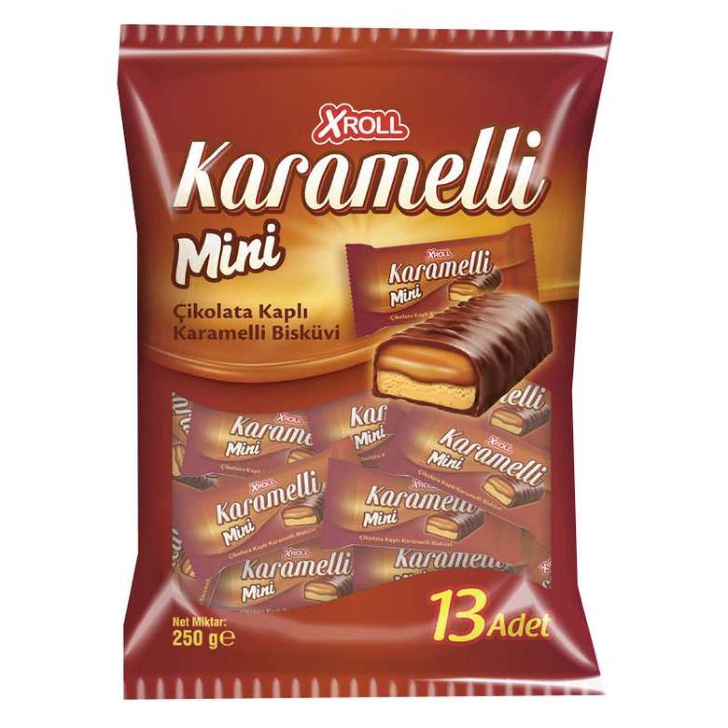 Xroll Çikolatalı Karamelli Bar Poşet 250 G