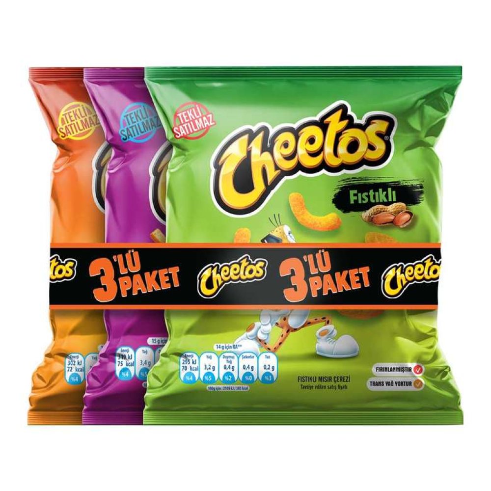 Cheetos Cips Mısır Fıstık-Peynir-Biftek Midi 60 G