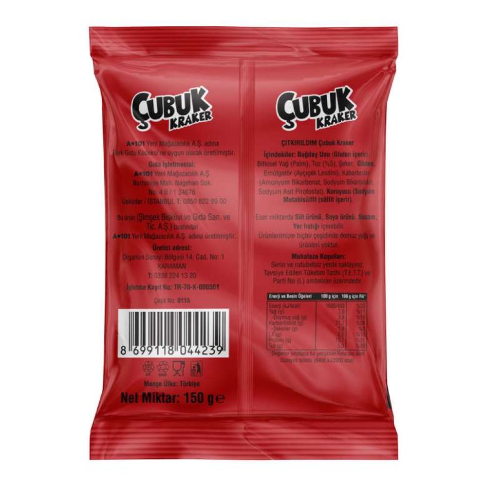 Çıtkırıldım Kraker Çubuk 150 G