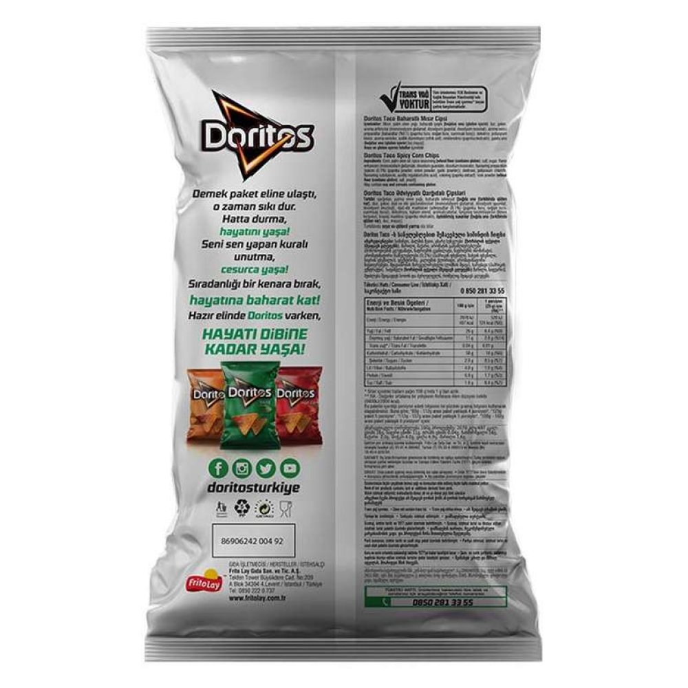 Doritos Mısır Cipsi Taco 121 G