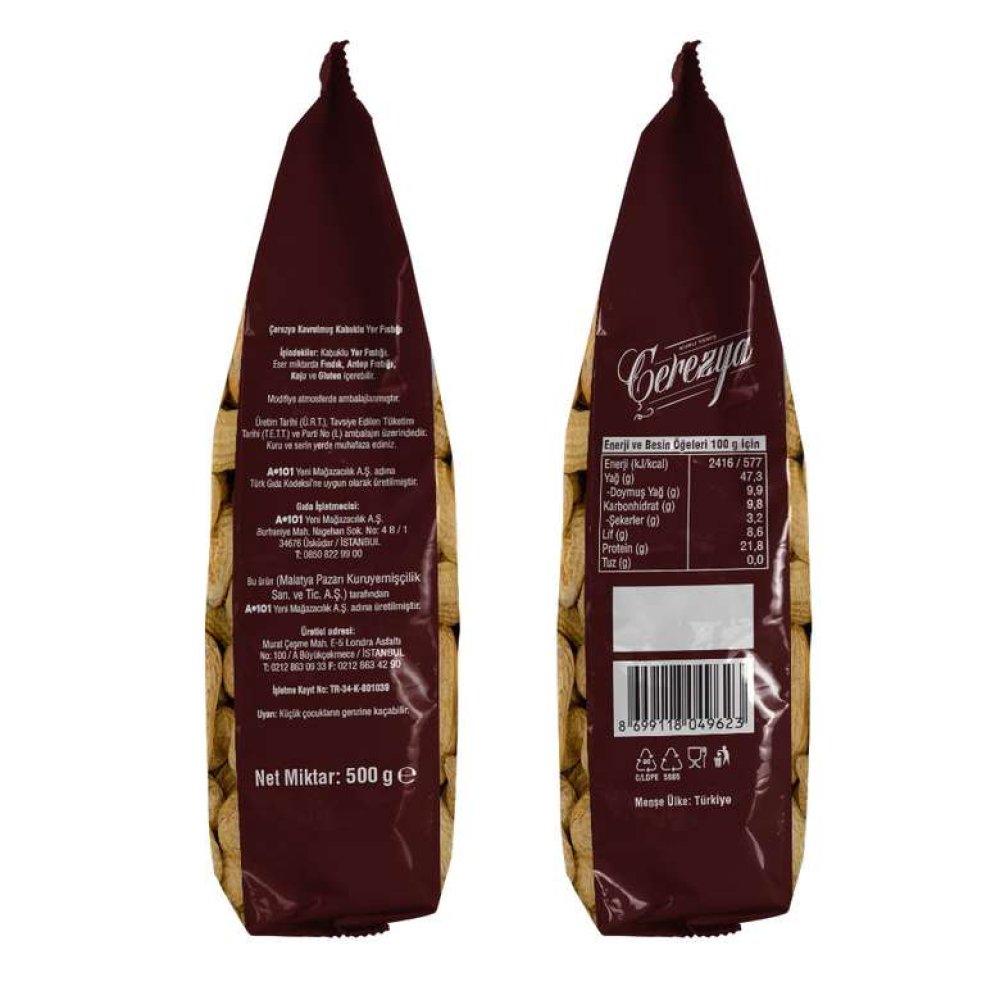 Çerezya Kabuklu Fıstık 500 G