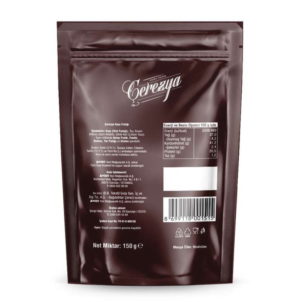Çerezya Kaju 150 G