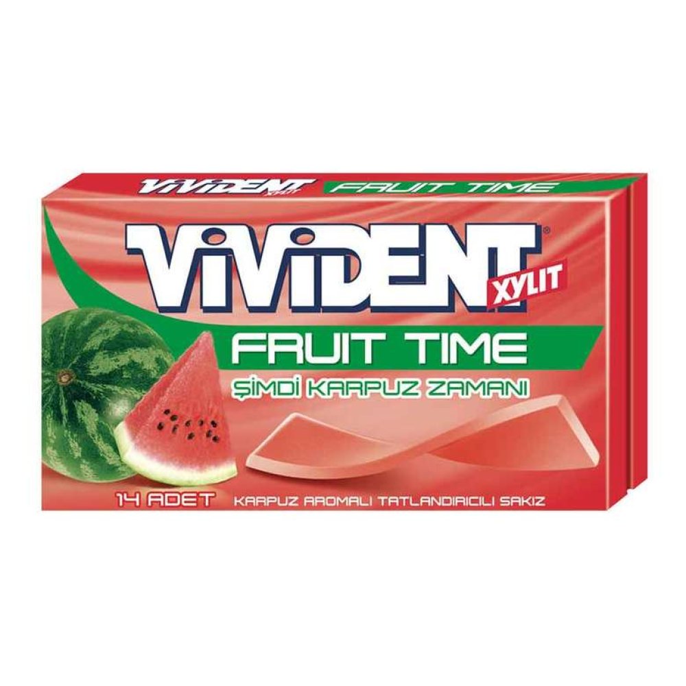 Vivident Fruit Sakız Karpuz Aromalı 26 G