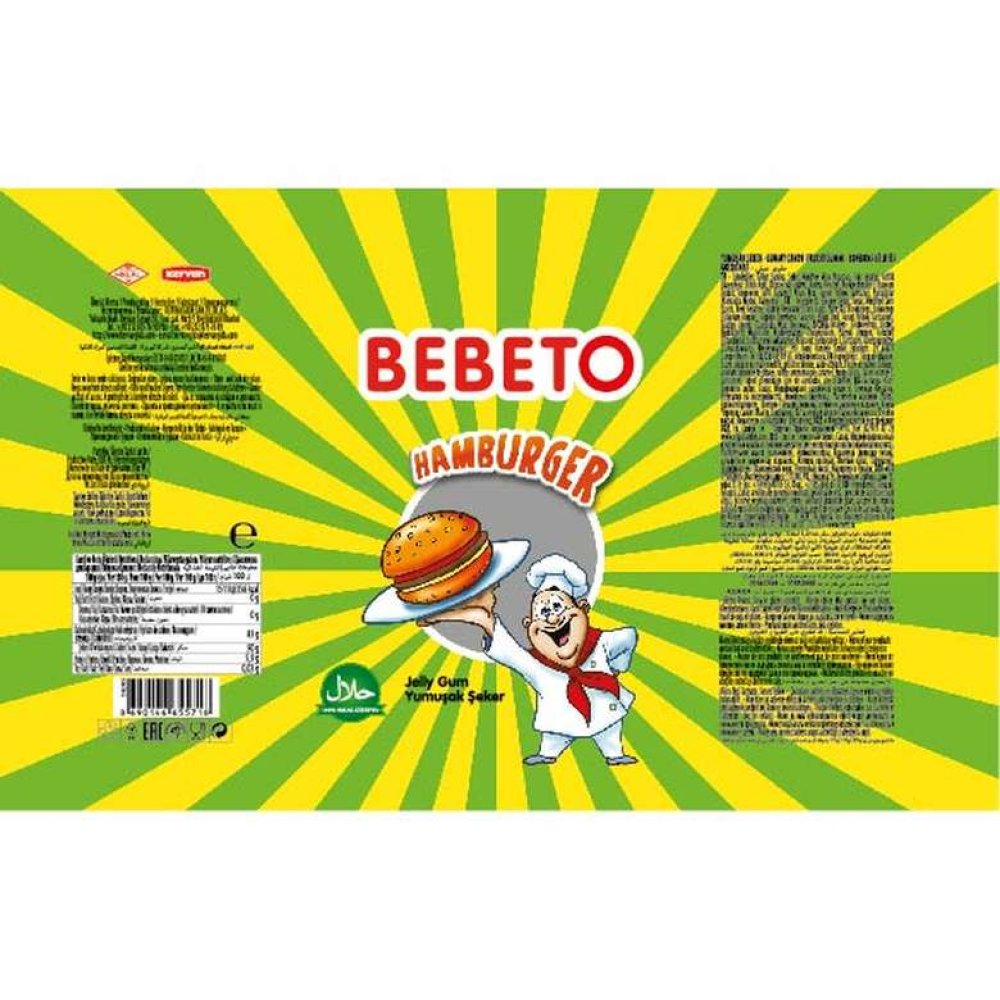 Bebeto Fast Food Hamburger Yumuşak Şeker 30 G/23,1g