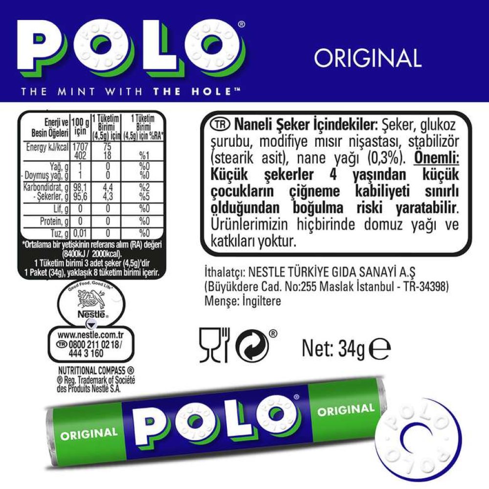 Polo Naneli Şeker 34 G