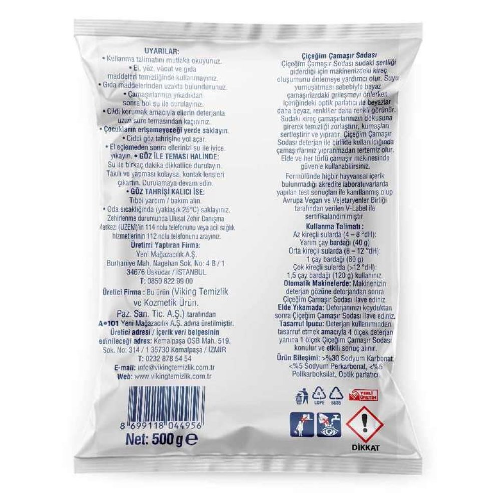 Çiçeğim Çamaşır Sodası 500 G