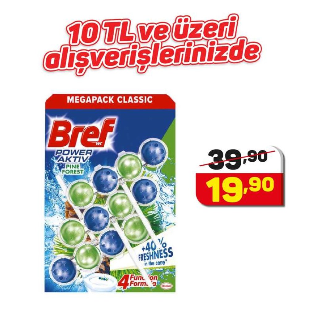 Bref Klozet Blok Power Aktif 3'lü