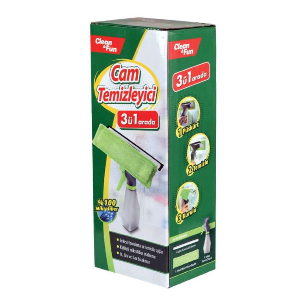 Clean&Fun Deterjan Hazneli Cam Temizleyici