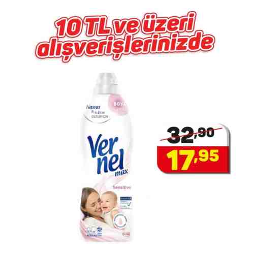 Vernel Yumuşatıcı Konsantre Sensıtıve 960 Ml
