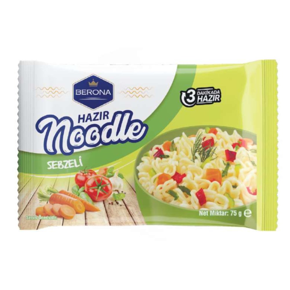 Berona Sebzeli Noodle Paket 75 G