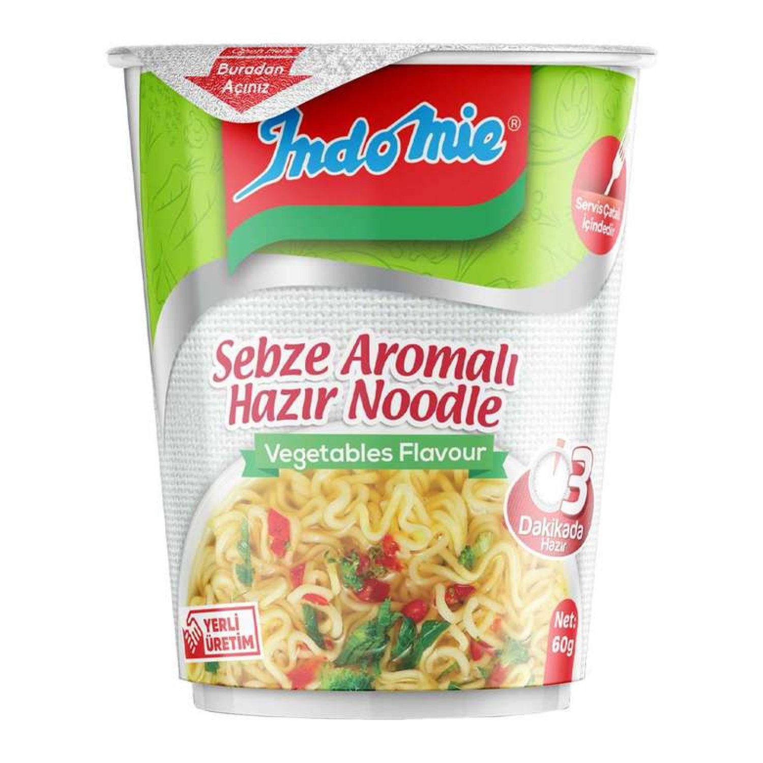 İndo Mie Noodle Bardak Sebzeli 60 G