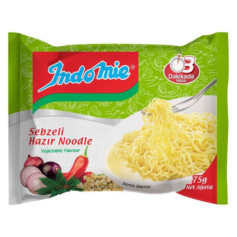 İndo Mie Noodle Paket Sebzeli 75 g