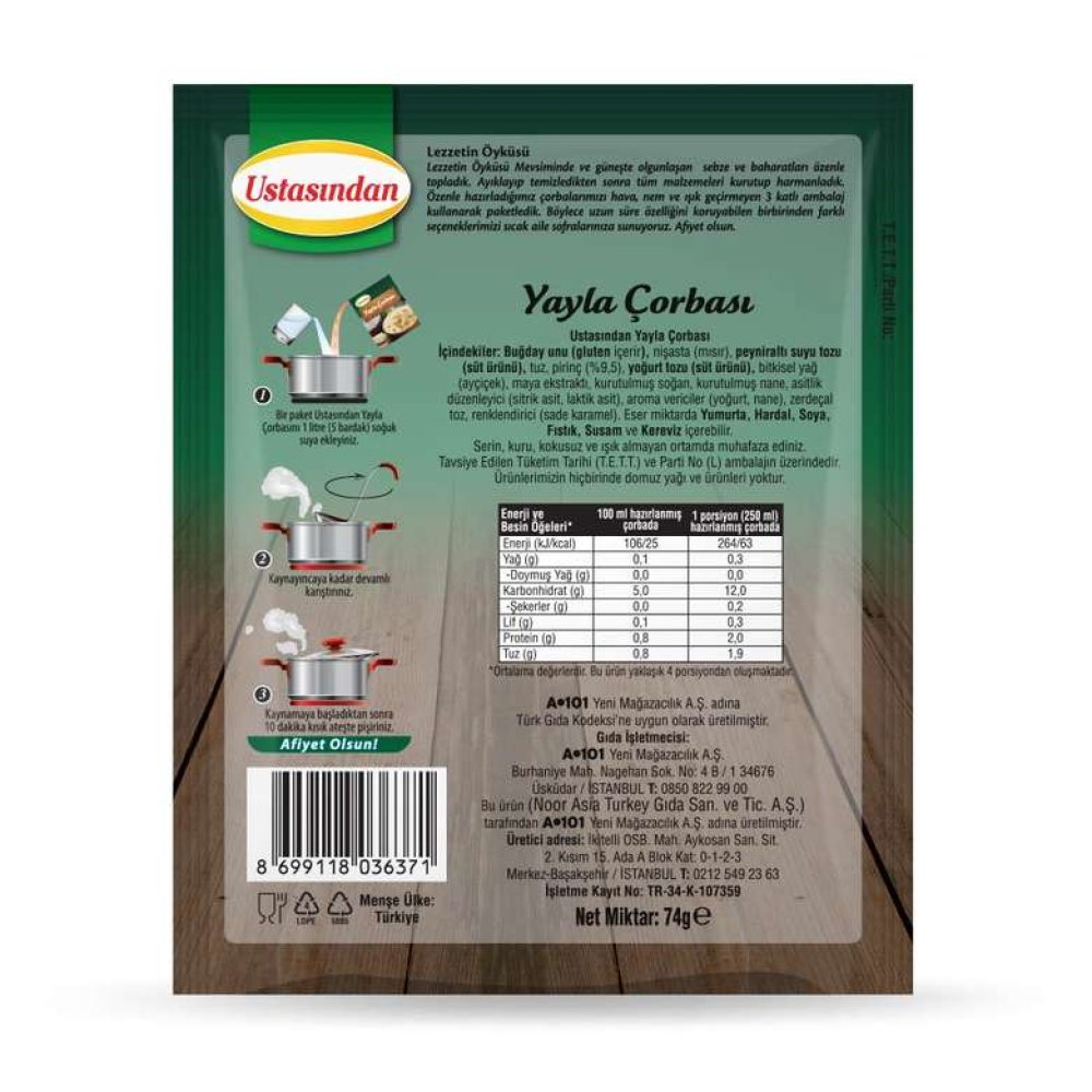 Ustasından Çorba Yayla 74 G