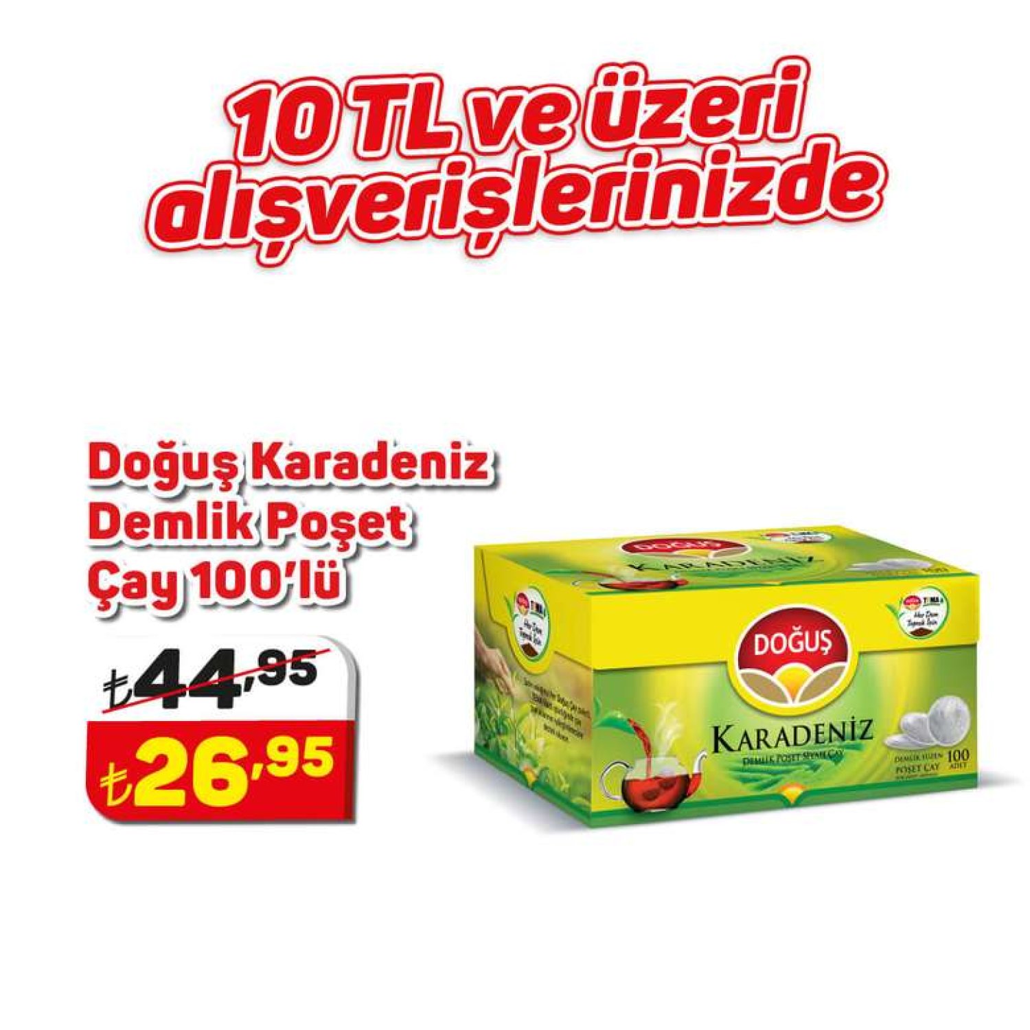 Doğuş Çay Demlik Poşet Karadeniz 100'lü