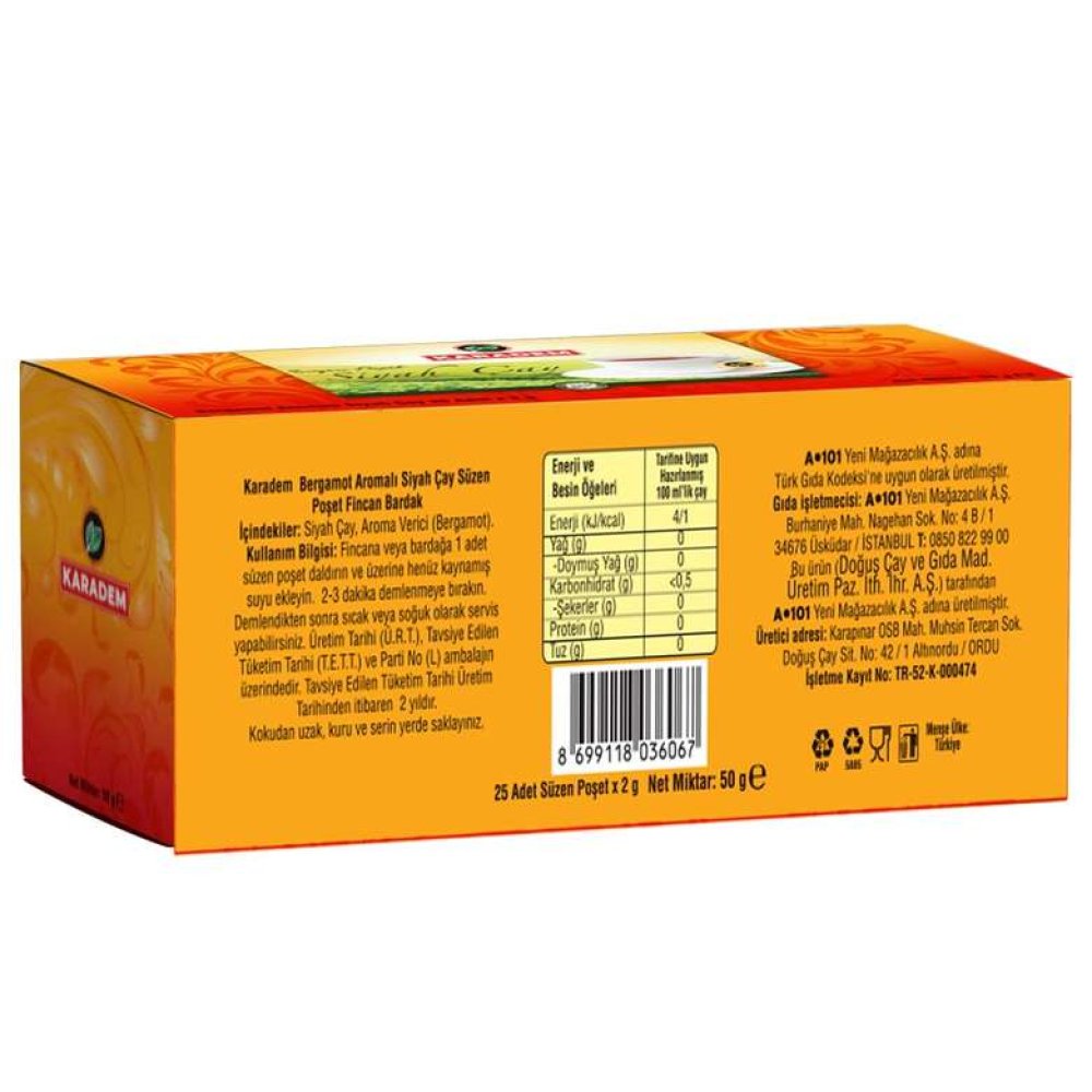 Karadem Bardak Poşet Çay 25'li