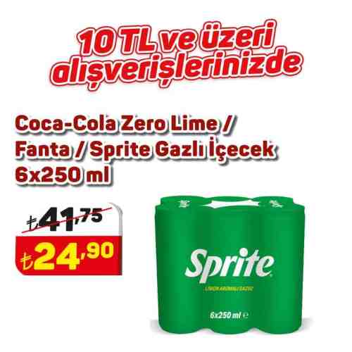 Sprite Gazlı İçecek Gazoz 6X250 Ml