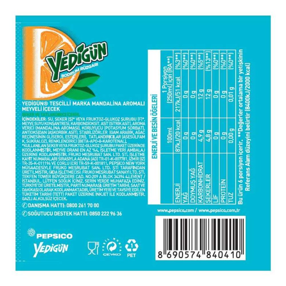 Yedigün Mandalina 1,5 L