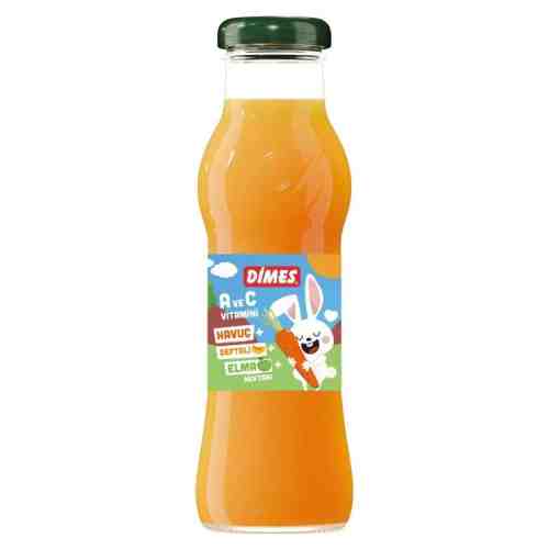 Dimes Meyve Suyu Havuç+şeftali Cam Şişe 250 ml