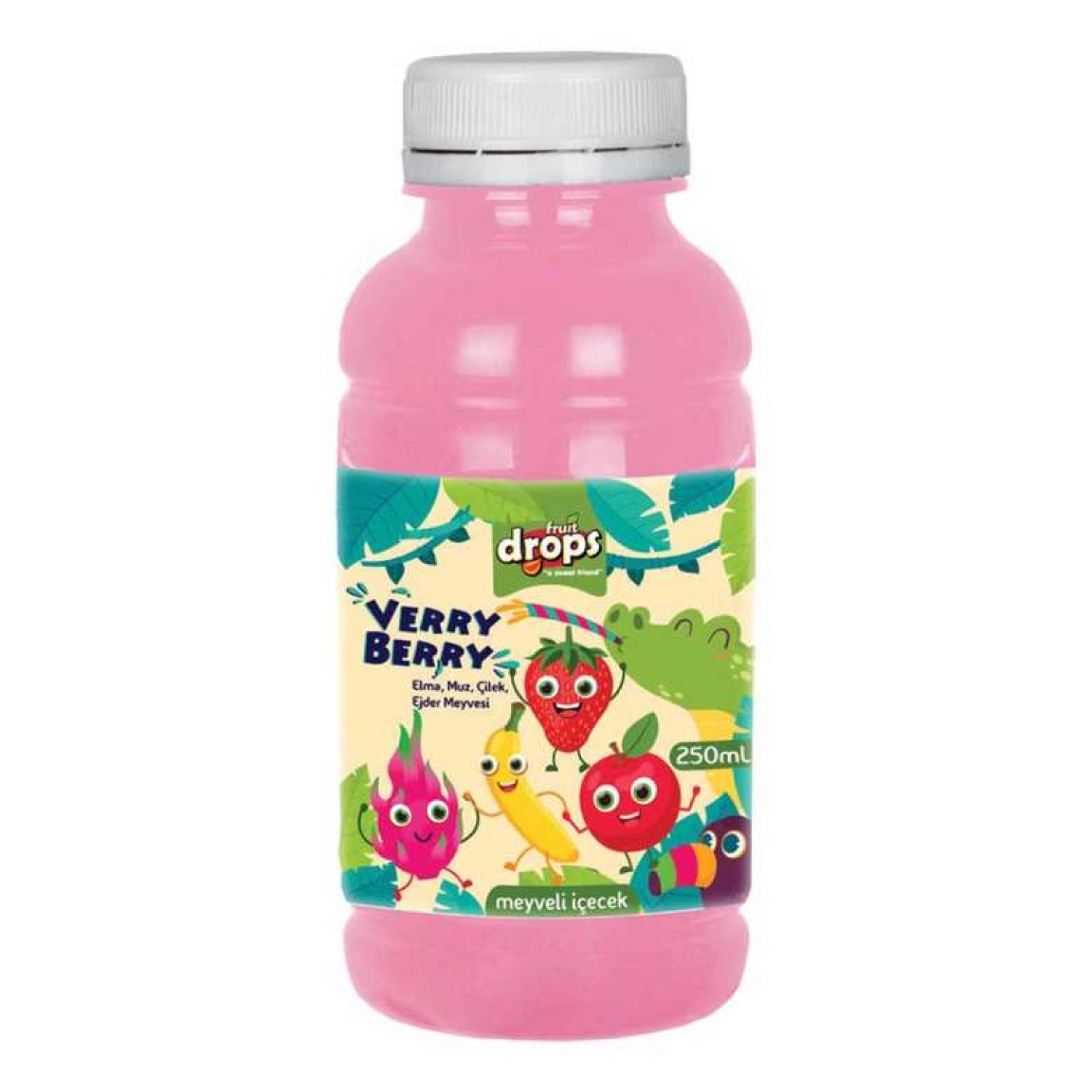Fruit Drops Very Berry Elmalı Muzlu Çilekli Ejder Meyveli İçecek 250 Ml