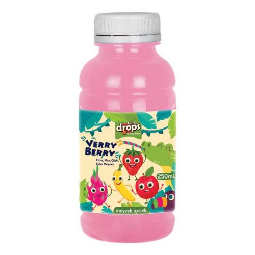 Fruit Drops Very Berry Elmalı Muzlu Çilekli Ejder Meyveli İçecek 250 Ml