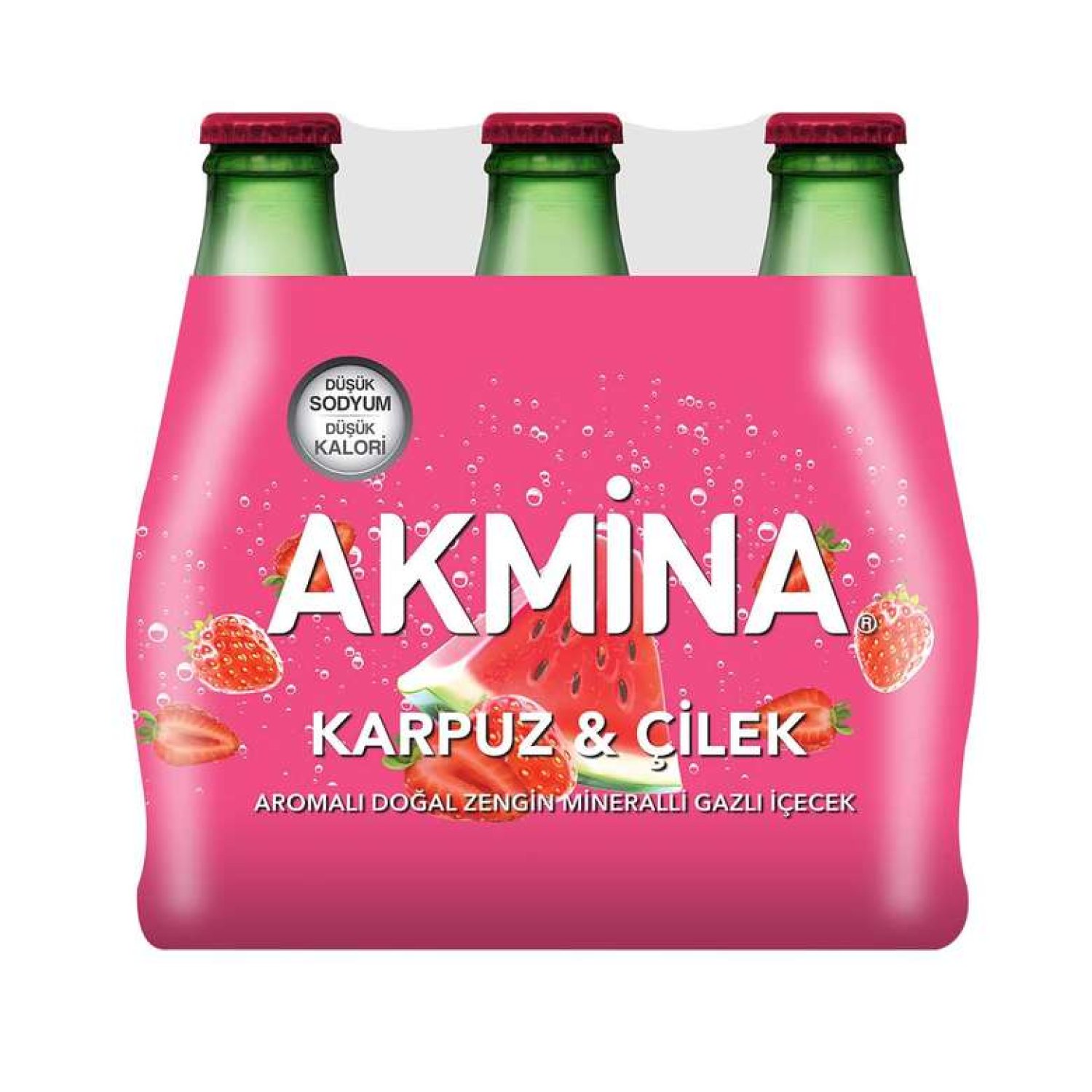 Akmina Maden Suyu Karpuz Çilek 6x200 Ml