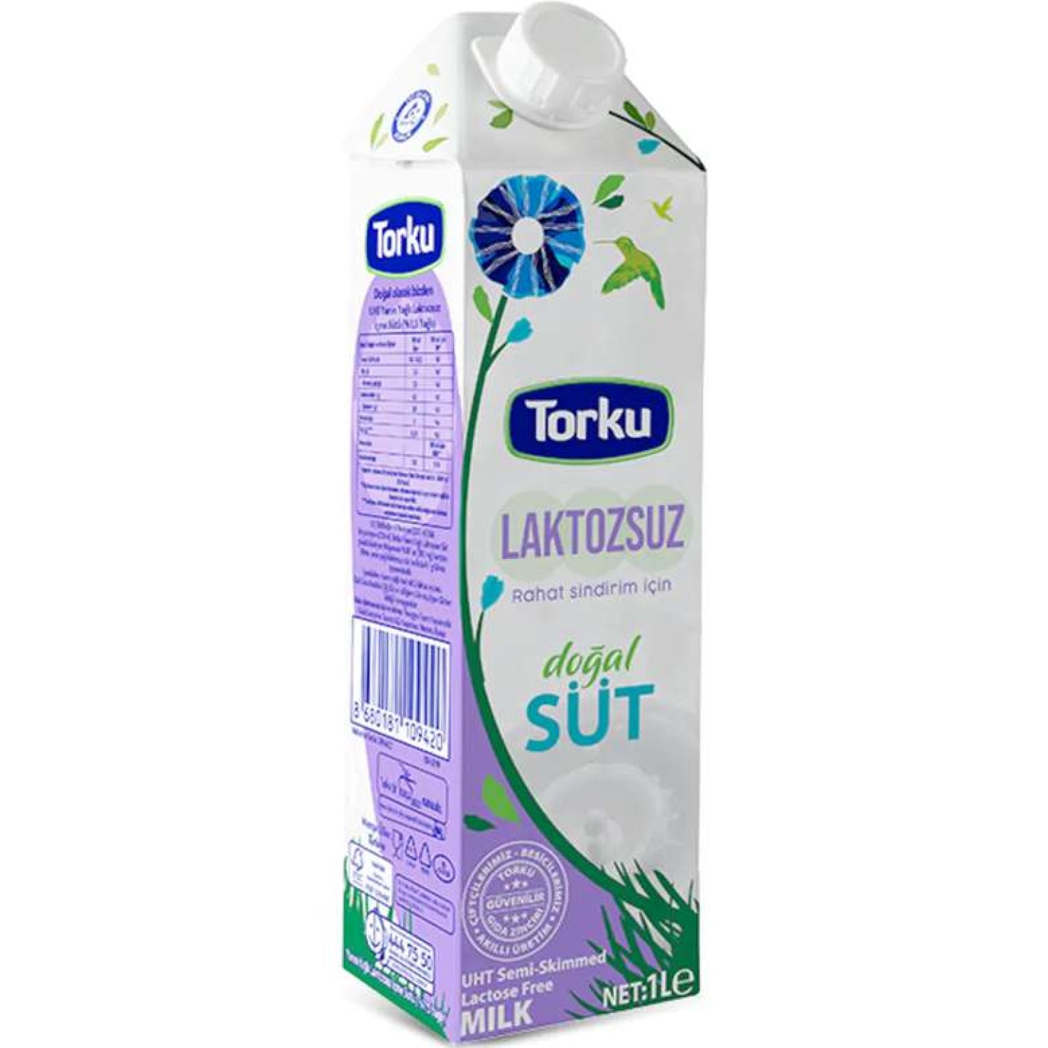 Torku Süt Laktozsuz (en az %1,5 Yağlı) 1 L