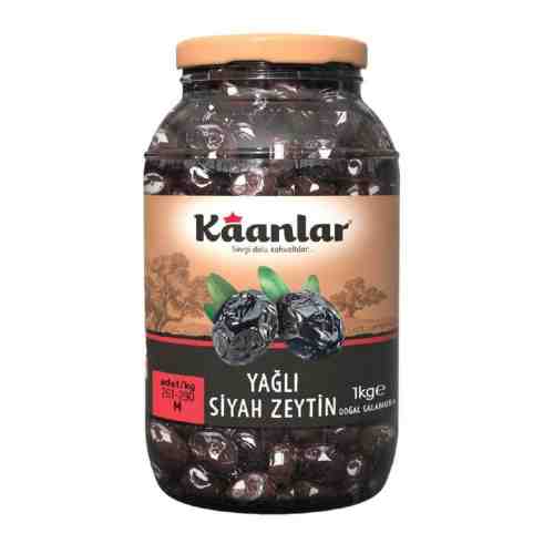 Kaanlar Yağlı Siyah Zeytin 1 KG