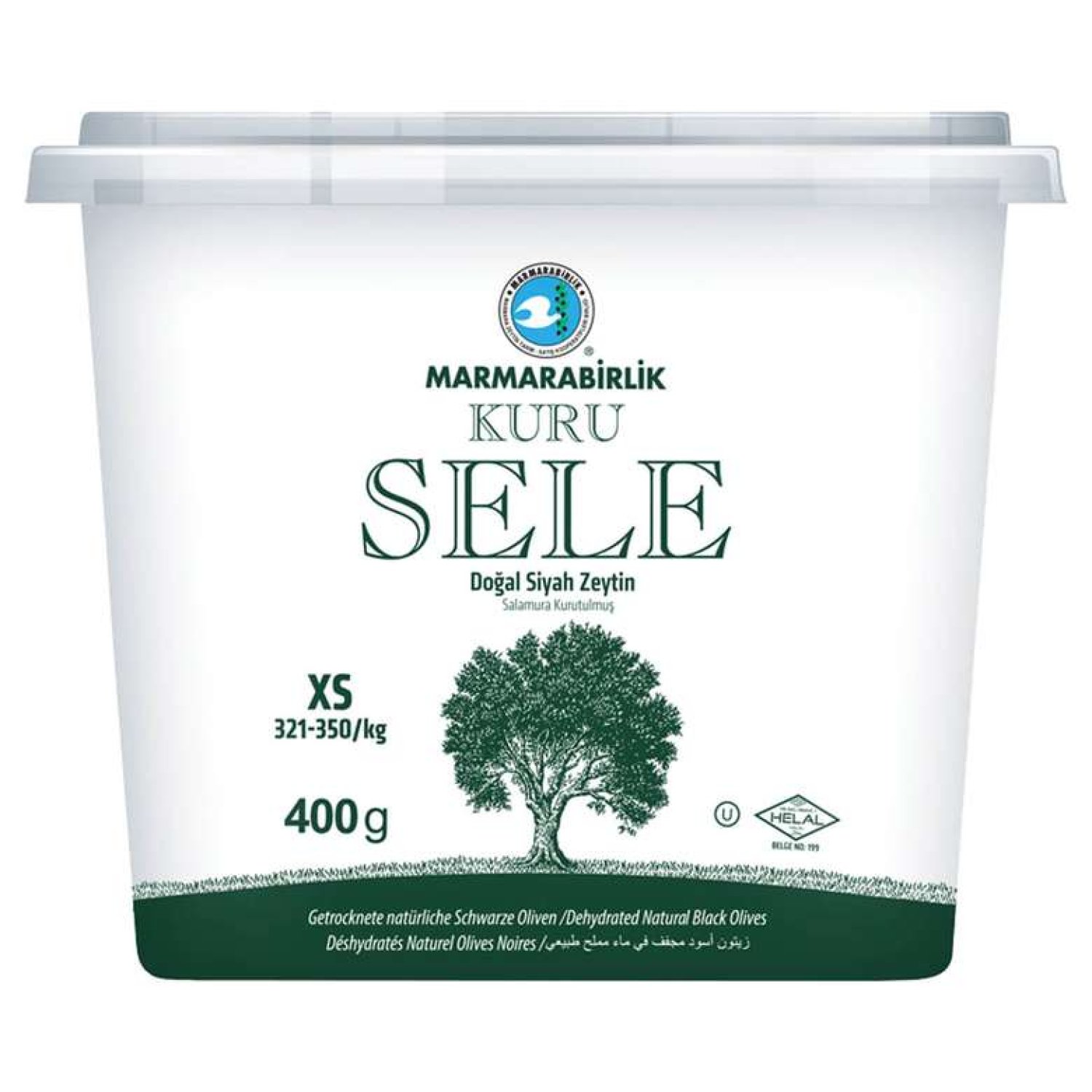 Marmarabirlik Siyah Zeytin Kuru Sele Xs 400 G