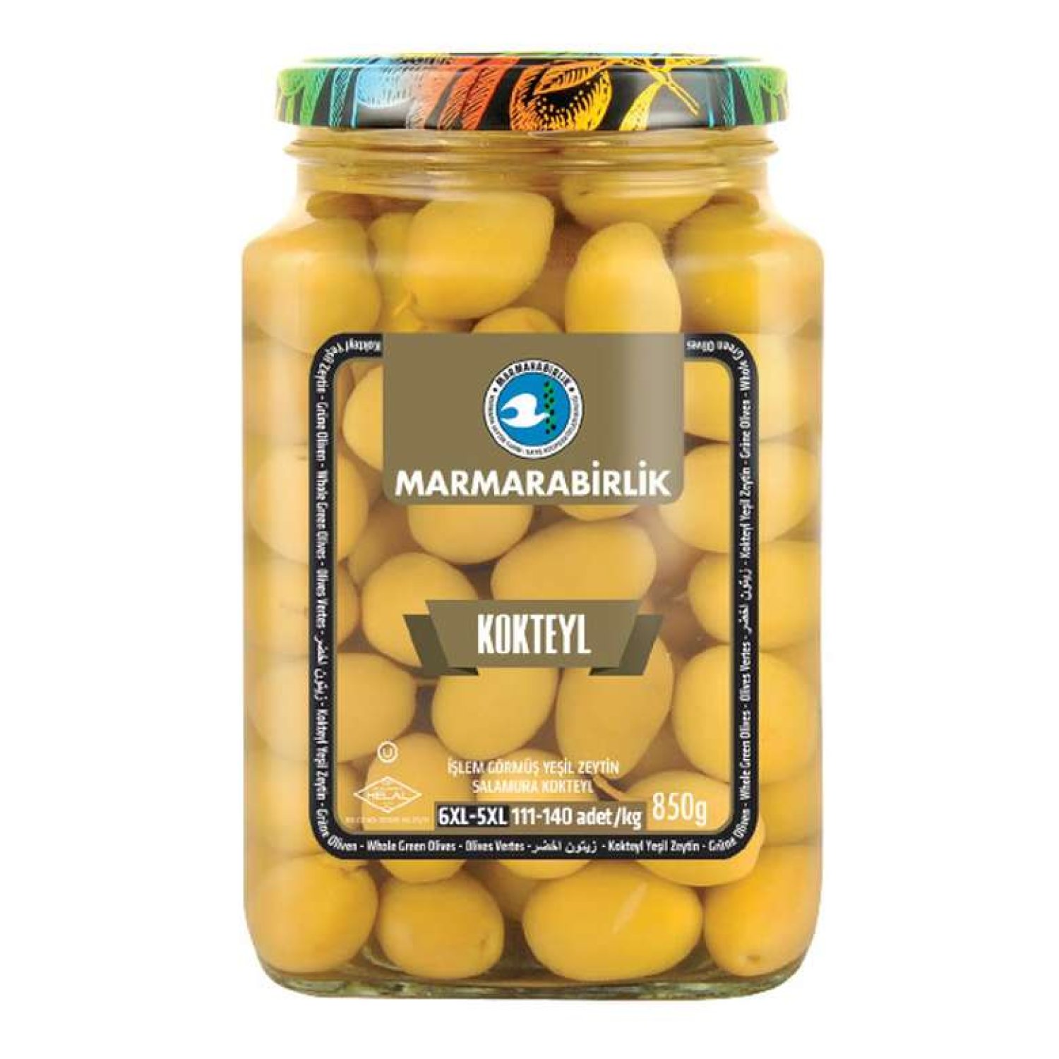 Marmarabirlik Yeşil Kokteyl Zeytin 5XL-6XL 850 G
